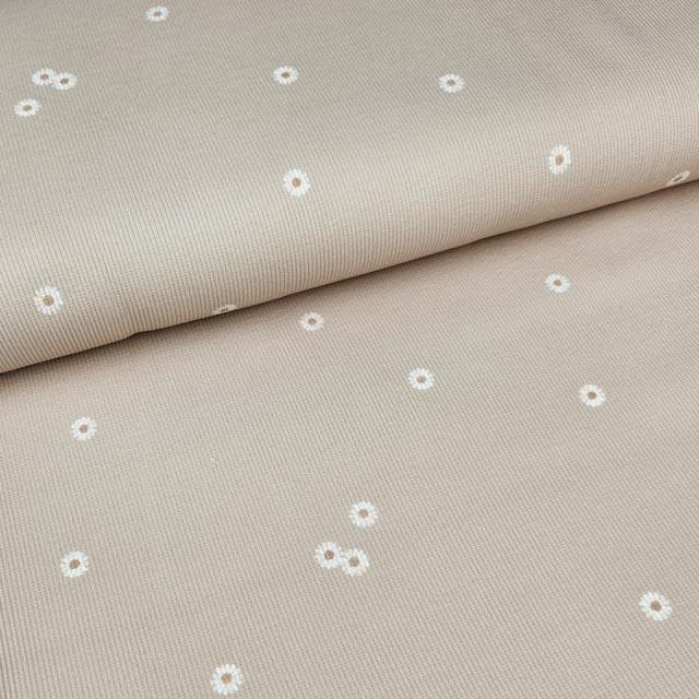 Rib Jersey Daisy beige - elli&else