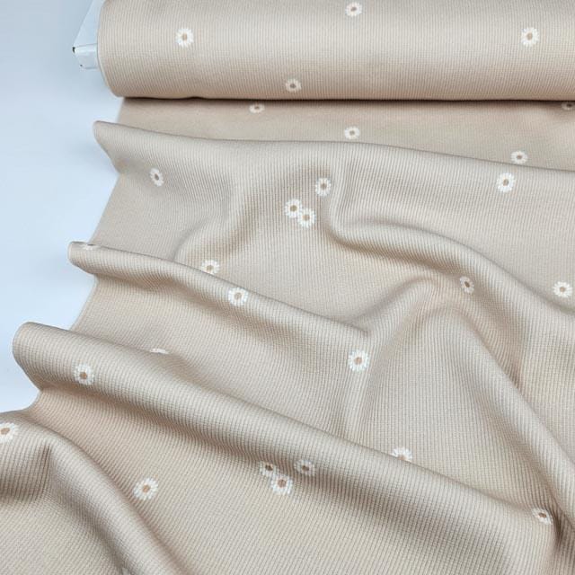 Rib Jersey Daisy beige - elli&else
