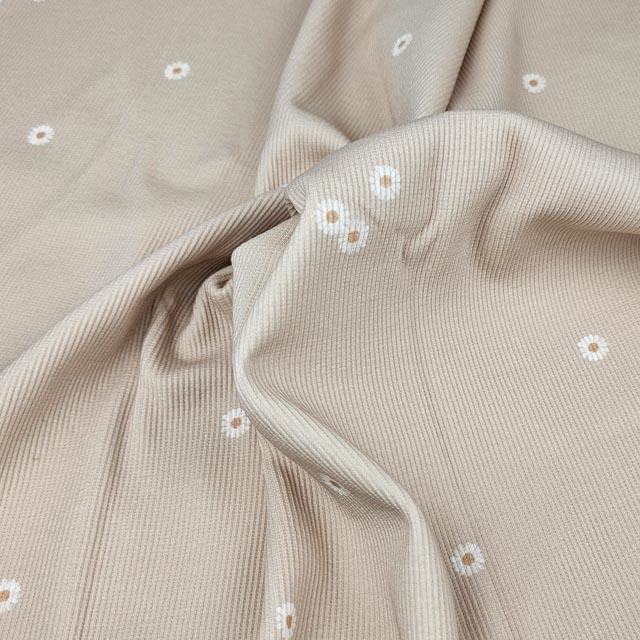 Rib Jersey Daisy beige - elli&else