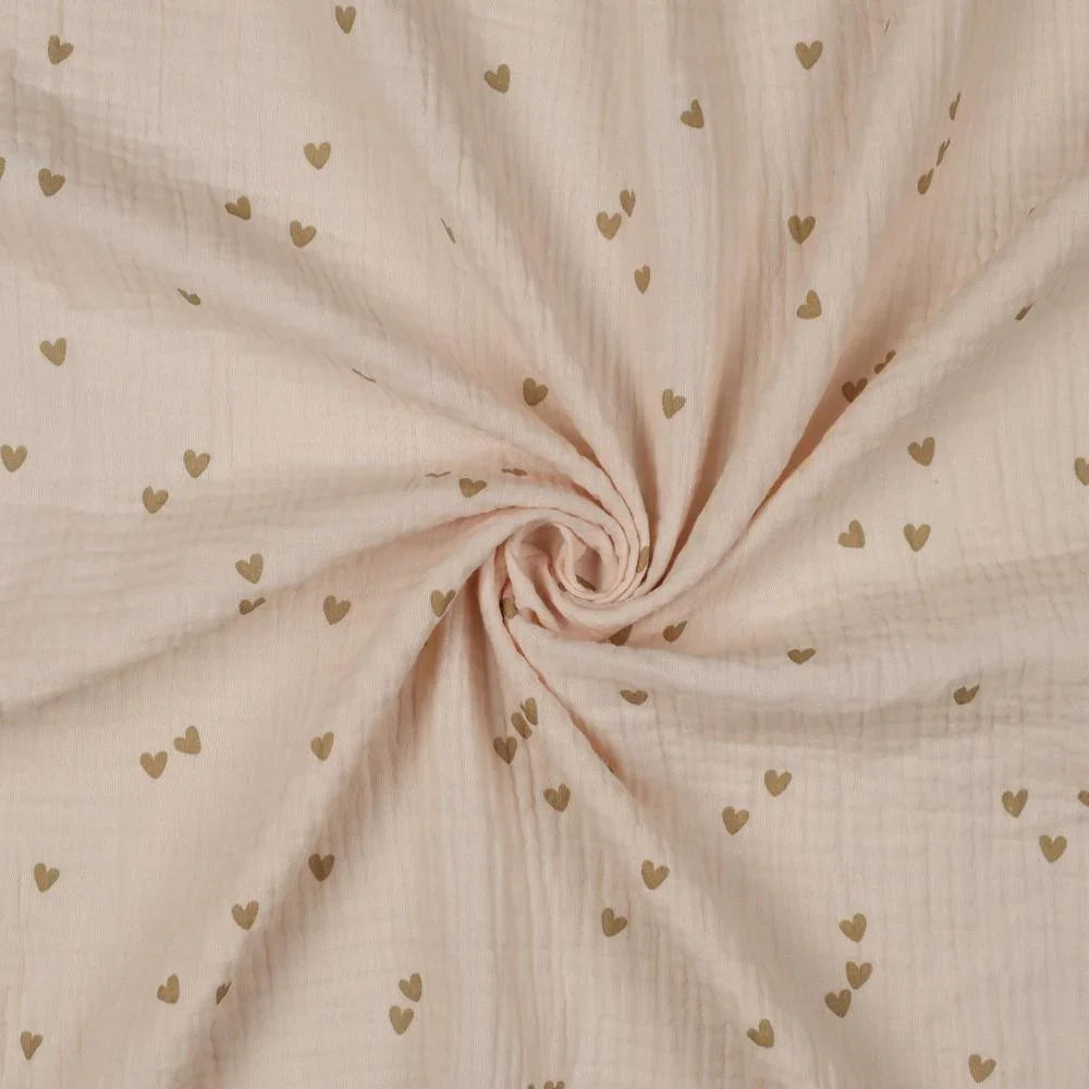 Musselin Herzen beige - elli&else