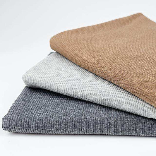 Rib Jersey uni meliert - Stoff bei elli&else