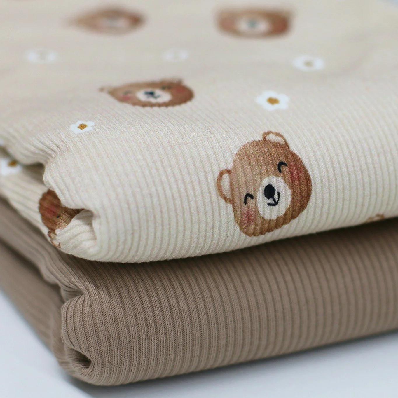 Rib Jersey Bären beige - elli&else
