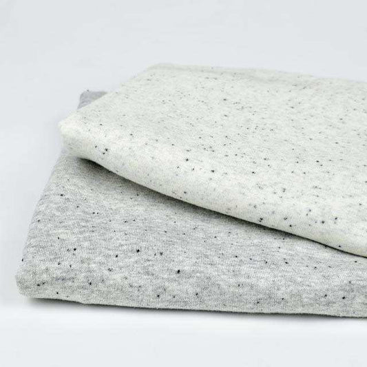 Jersey Konfetti Sprenkel - creme weiß - Stoff bei elli&else