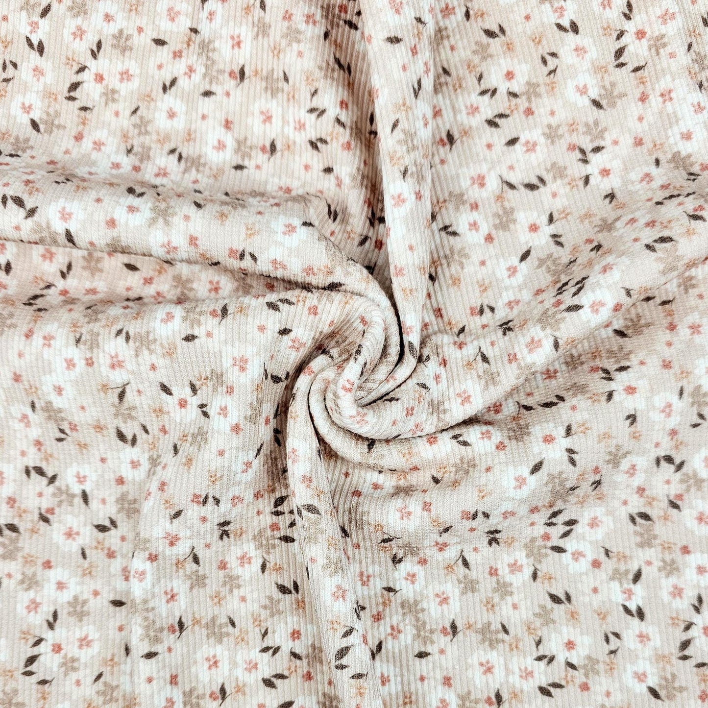 Rib Jersey Flower bomb beige - elli&else