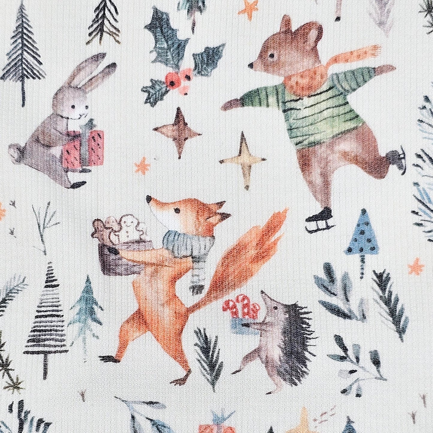 Rib Jersey Christmas Forest - elli&else