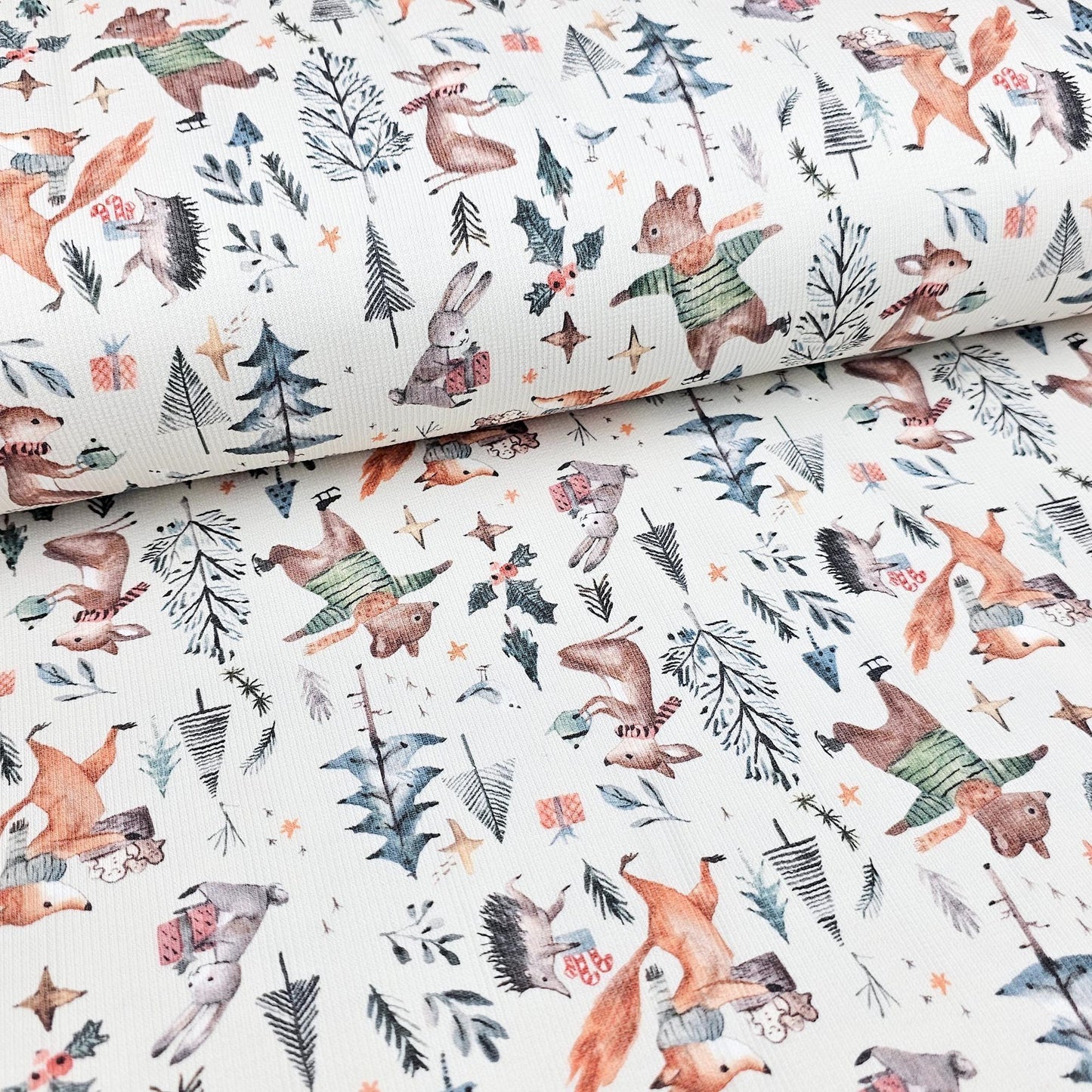 Rib Jersey Christmas Forest - elli&else