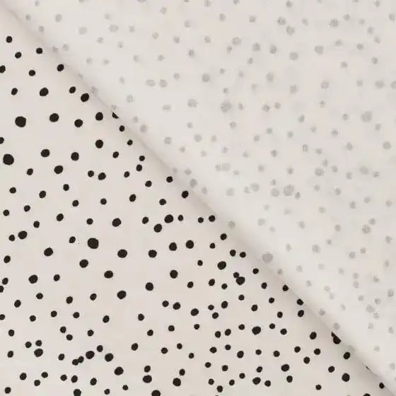 Jersey Punkte schwarz weiß - Stoff bei elli&else