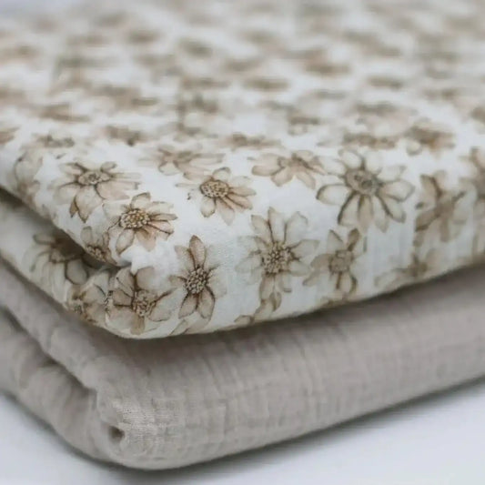 Musselin Seerose beige - Stoff bei elli&else