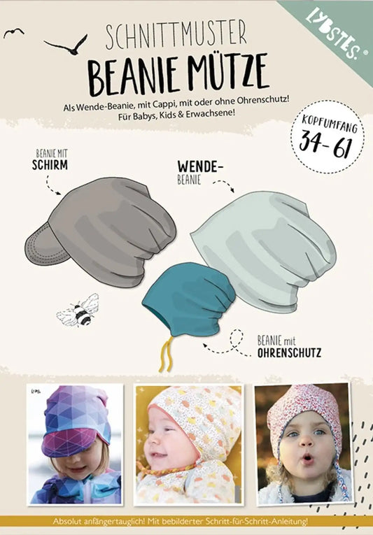 Schnittmuster Beanie Mütze - Stoff bei elli&else