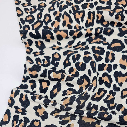 Bio Jersey Leo sand - Stoff bei elli&else