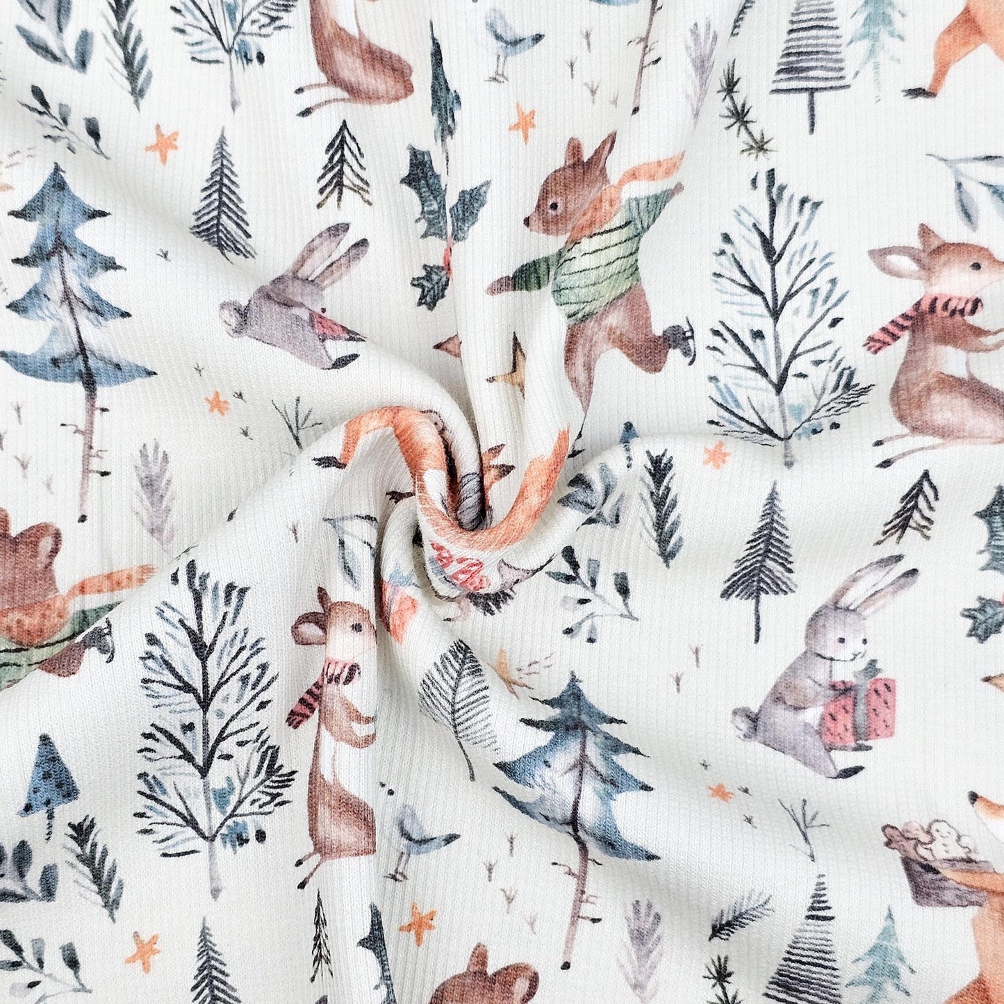 Rib Jersey Christmas Forest - elli&else