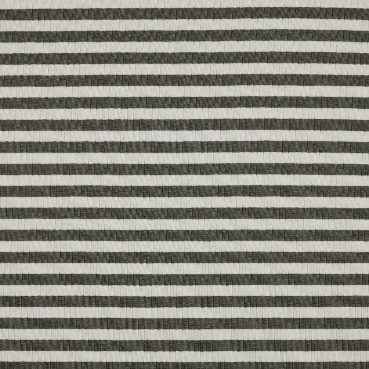Rib Jersey Streifen oliv - elli&else