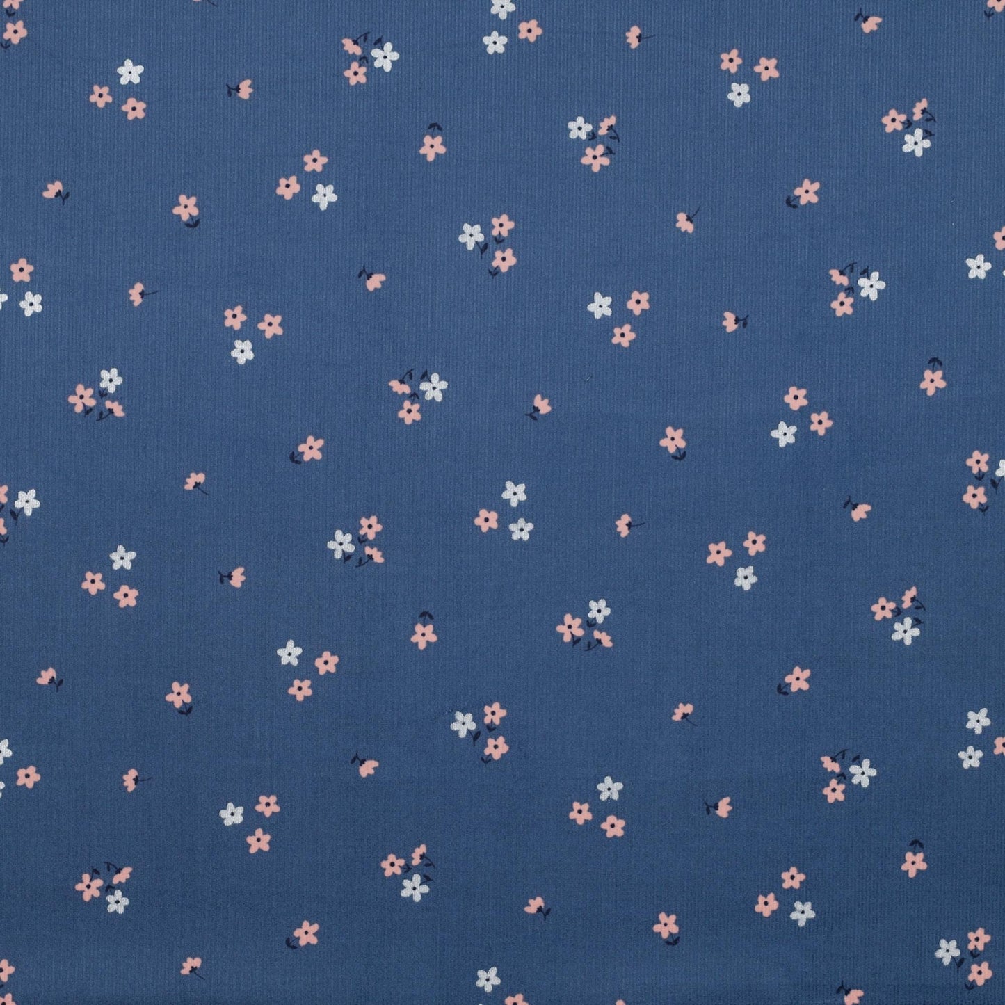 Feincord indigoblau mit Blumenprint - elli&else