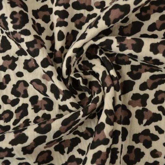 Musselin Leo Print natur