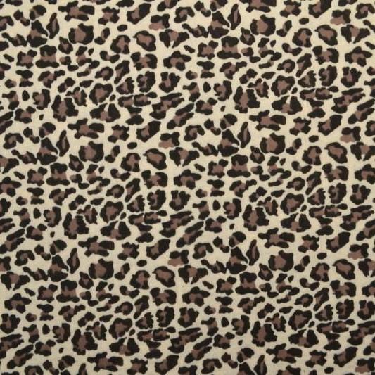 Musselin Leo Print natur