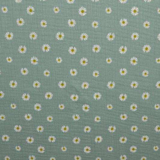 Musselin Daisy salbei - Stoff bei elli&else