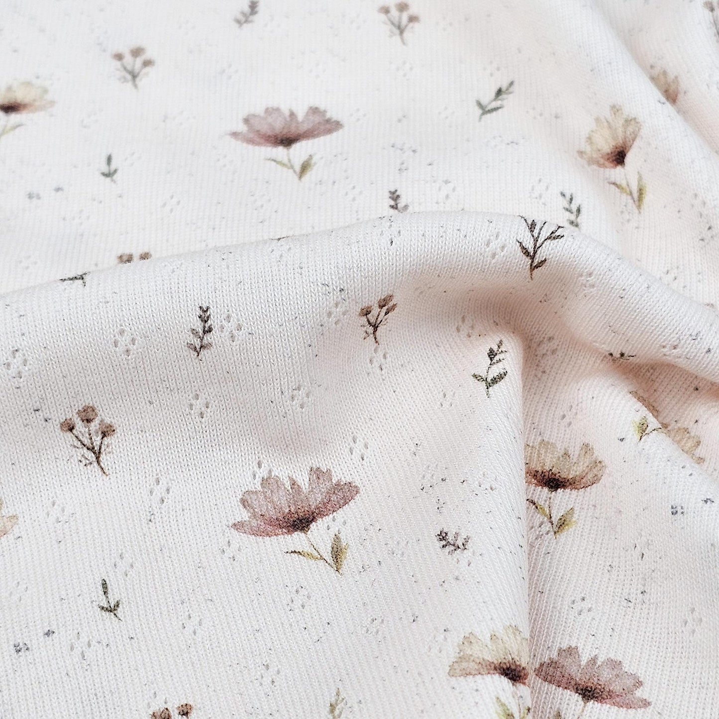 Pointoille Jersey Blumen Boho