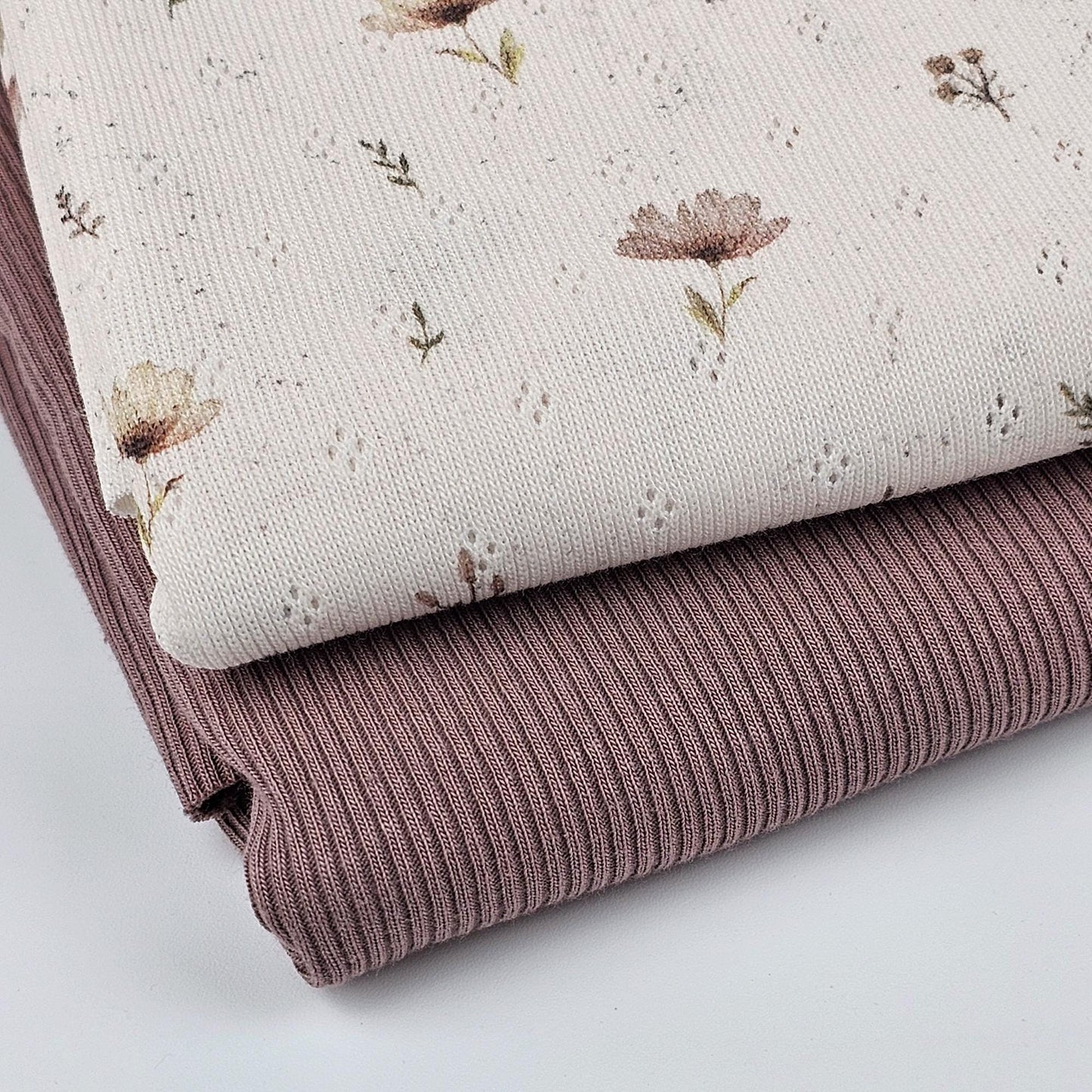 Pointoille Jersey Blumen Boho