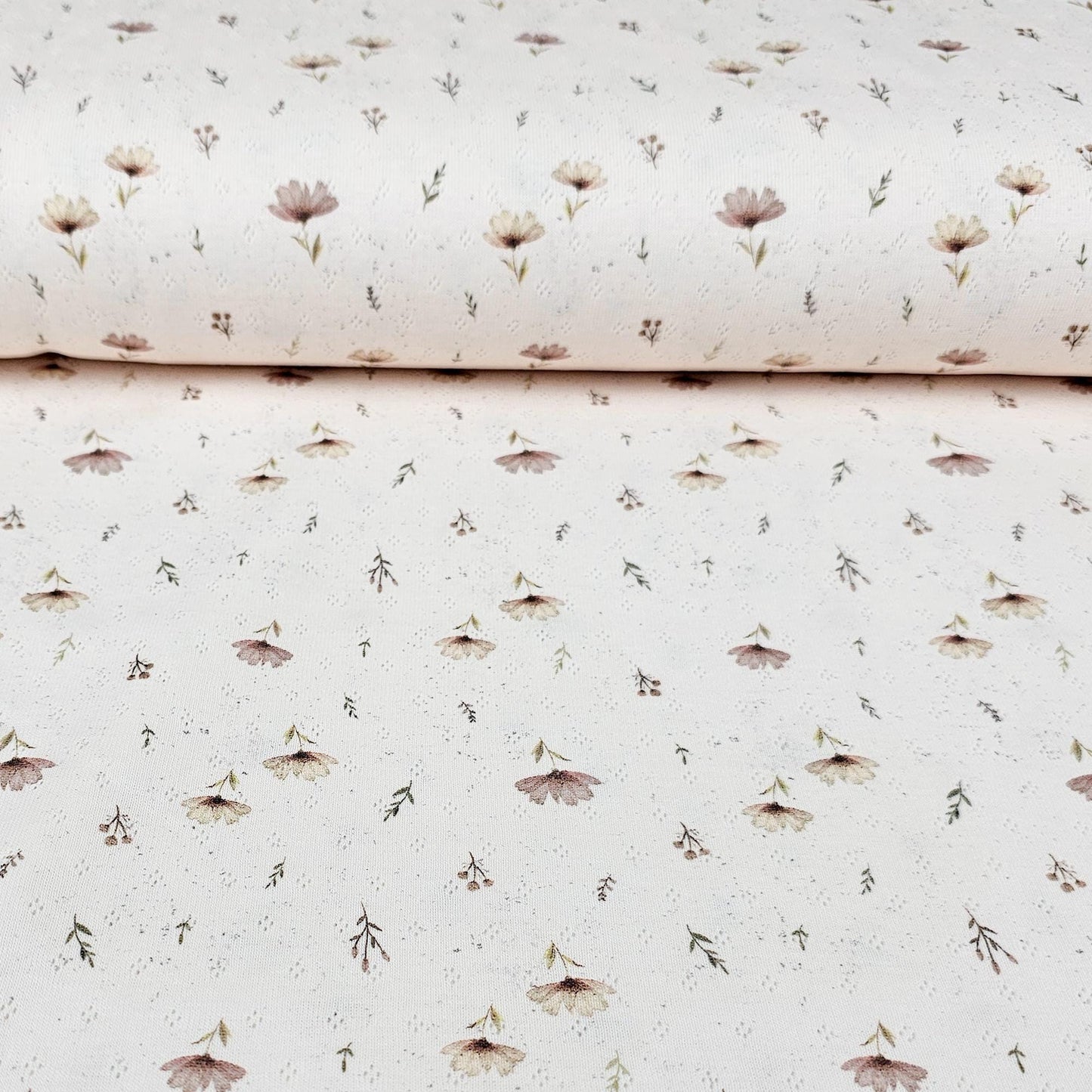 Pointoille Jersey Blumen Boho