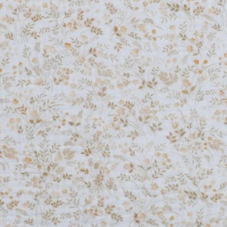 Musselin Wildblumen beige