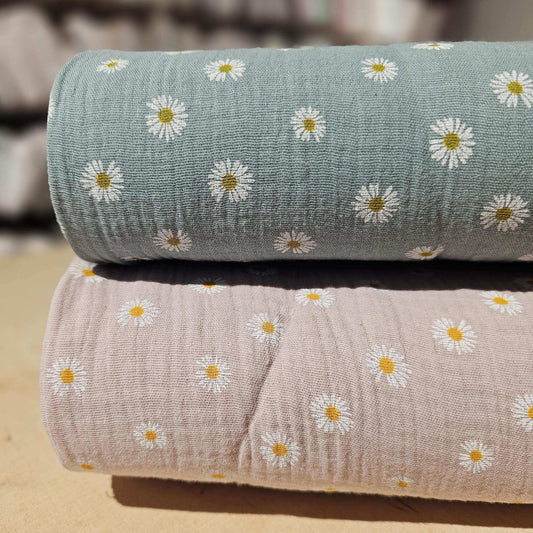 Musselin Daisy altrosa - Stoff bei elli&else
