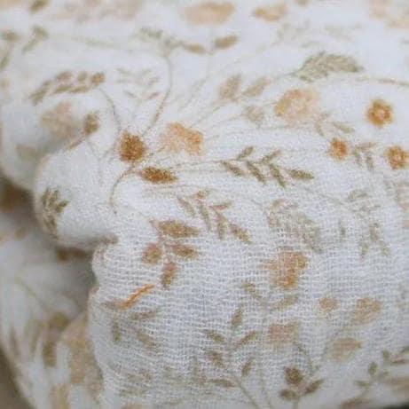 Musselin Wildblumen beige