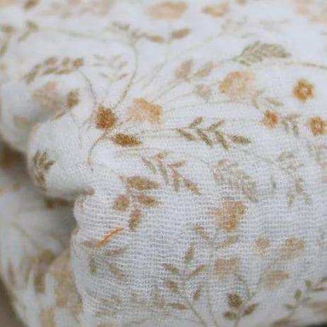 Musselin Wildblumen beige - Stoff bei elli&else
