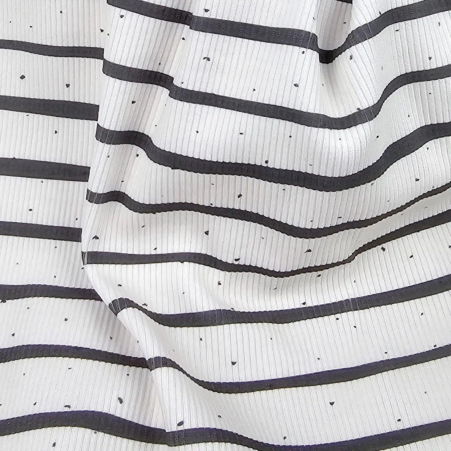 Rib Jersey Konfetti Streifen schwarz weiß - elli&else