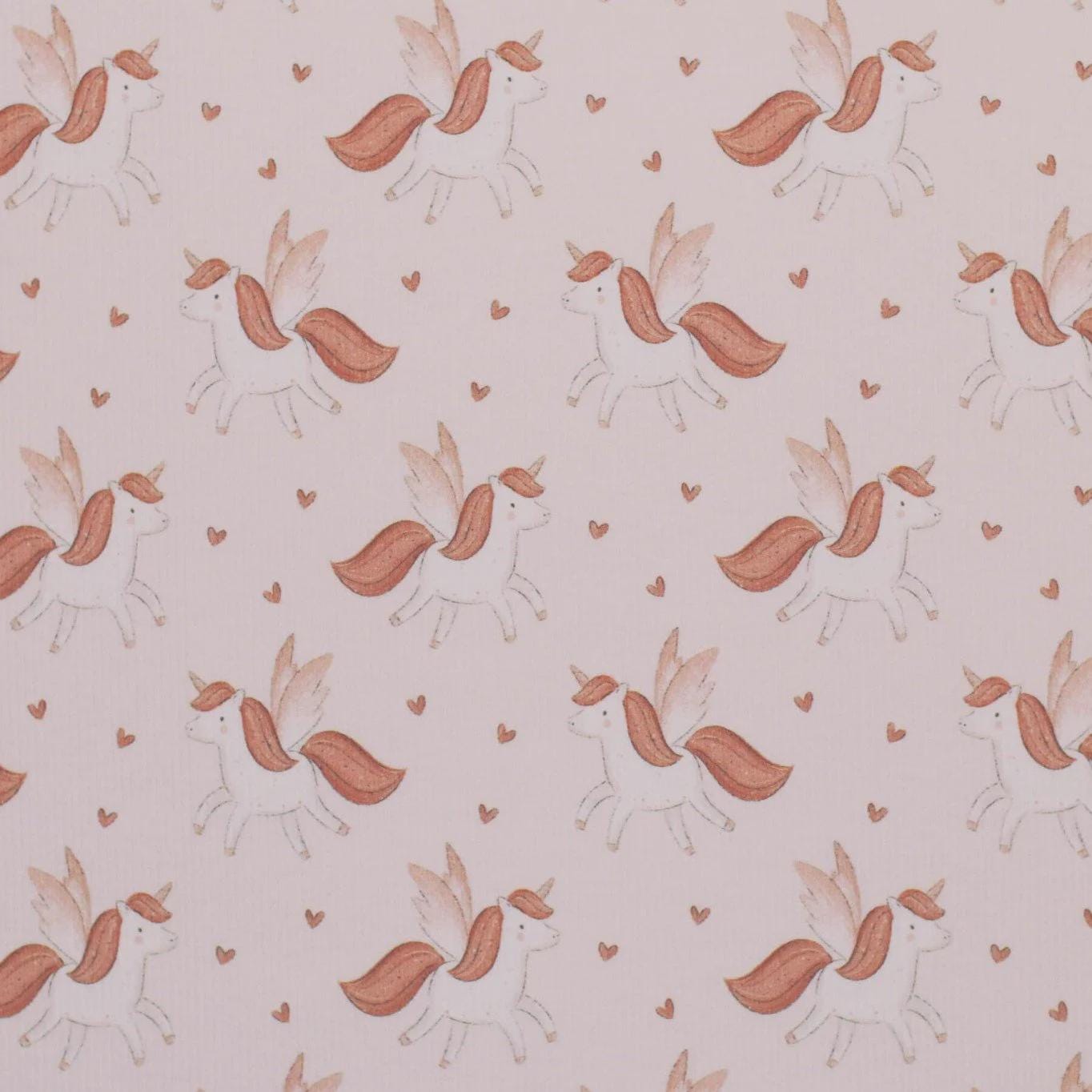 Rib Jersey Einhorn rosa - elli&else