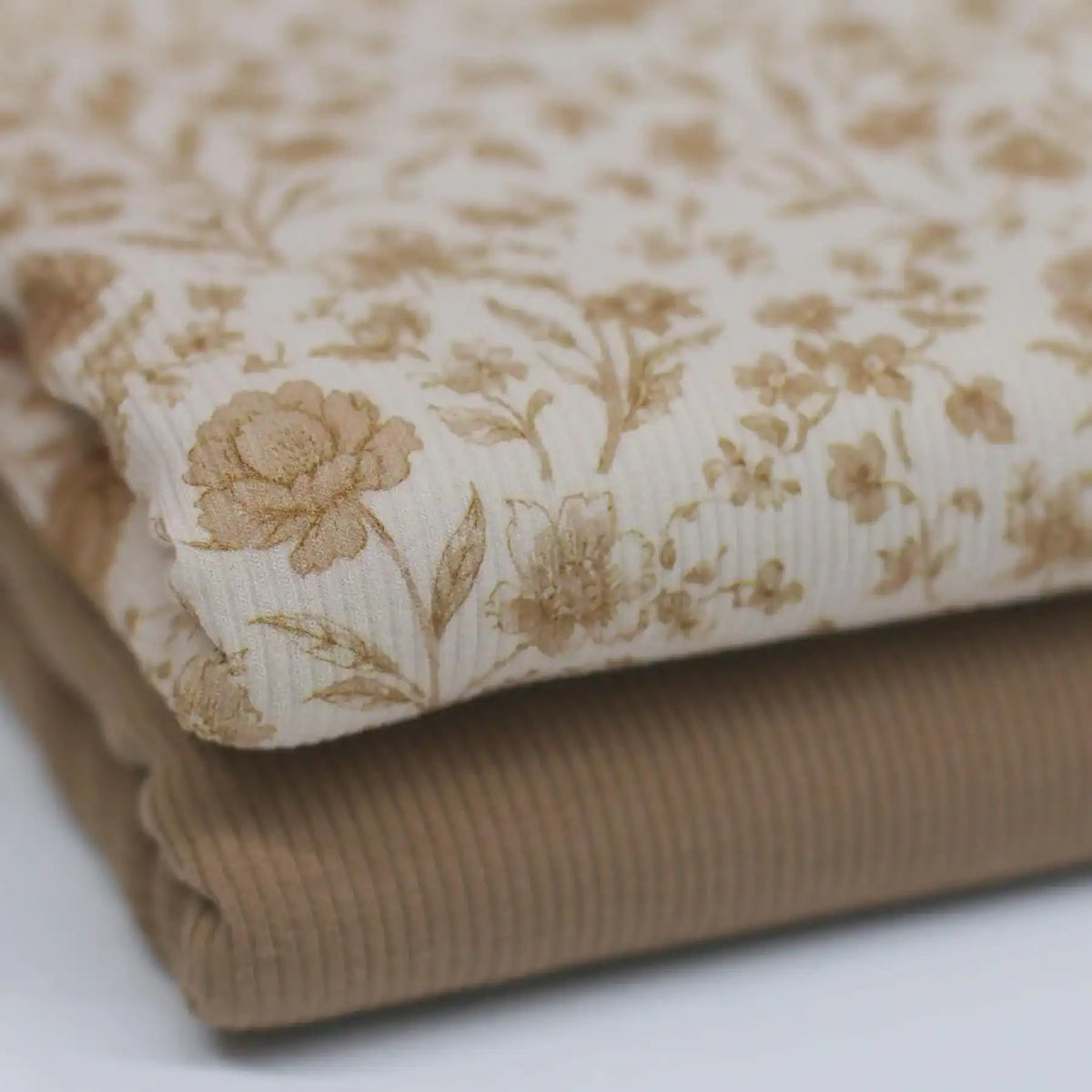 Rib Jersey Vintage Blumen beige - elli&else