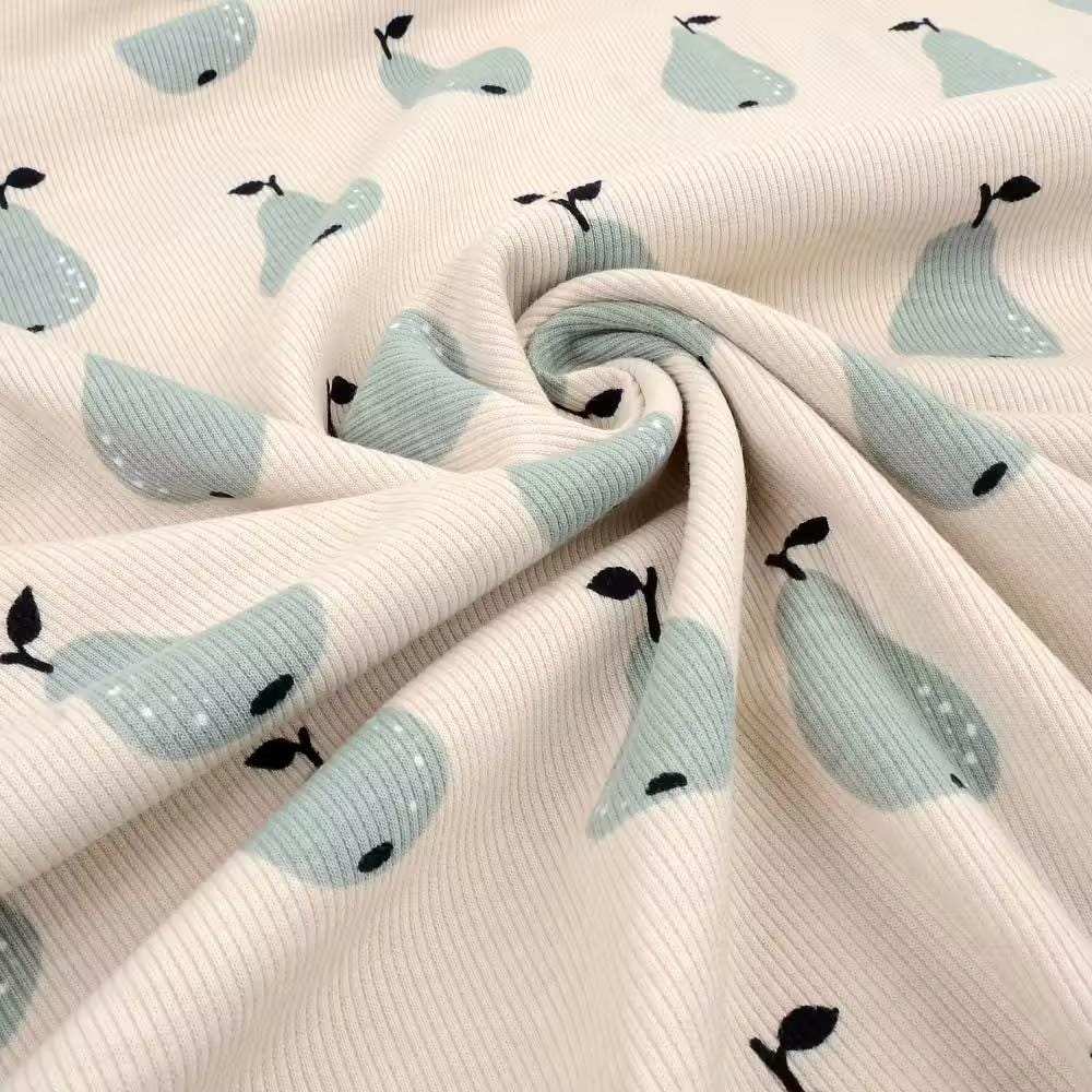 Bio Rib Jersey Birnen salbei