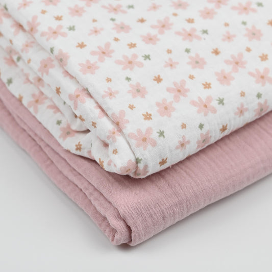 Musselin Blüten rosa