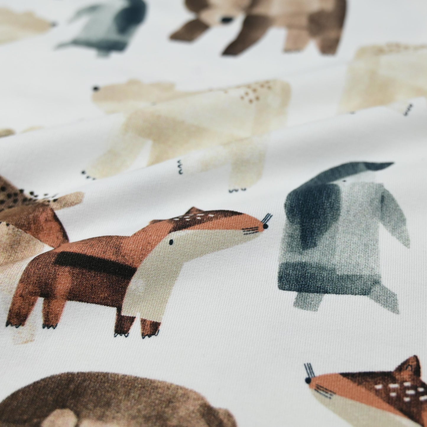 Bio French Terry wilde Tiere