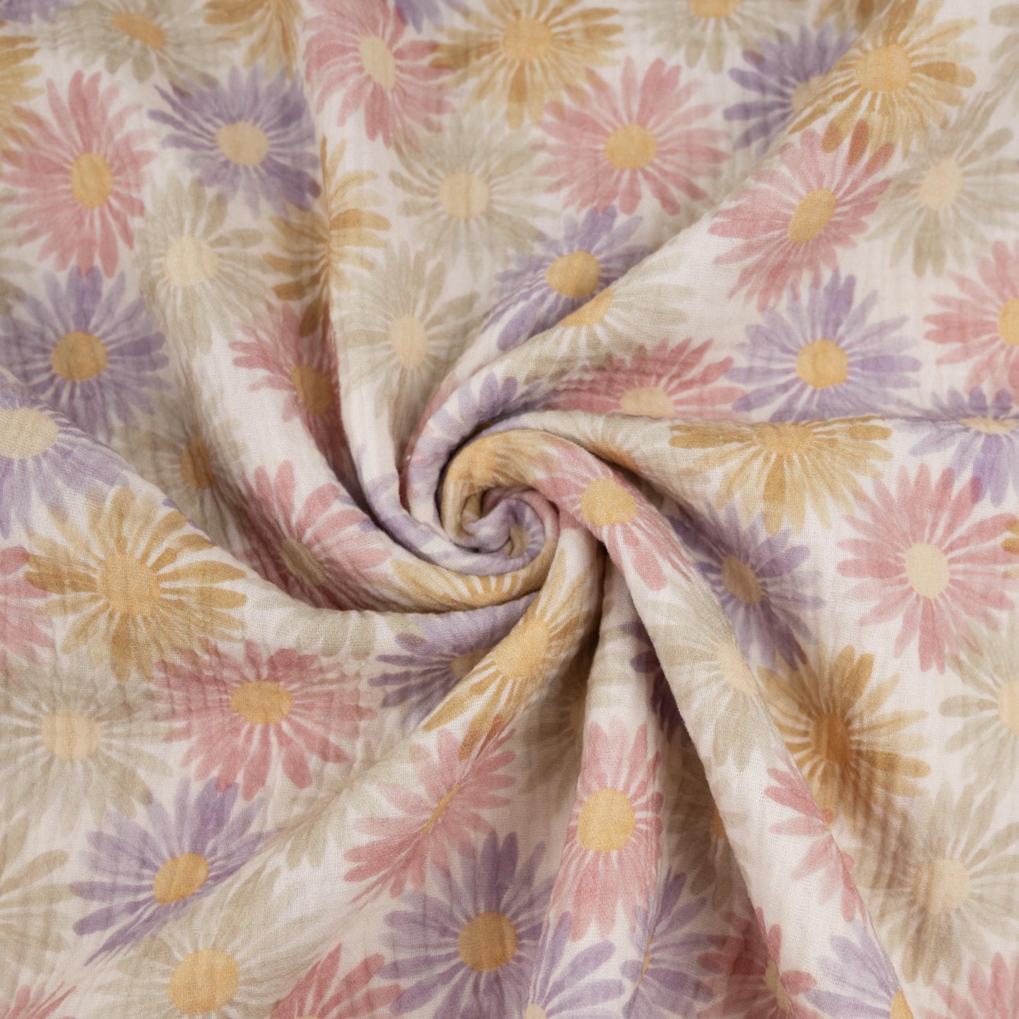 Musselin Sommerblumen pastell