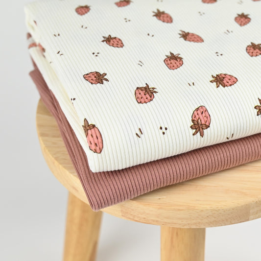 Rib Jersey Erdbeeren