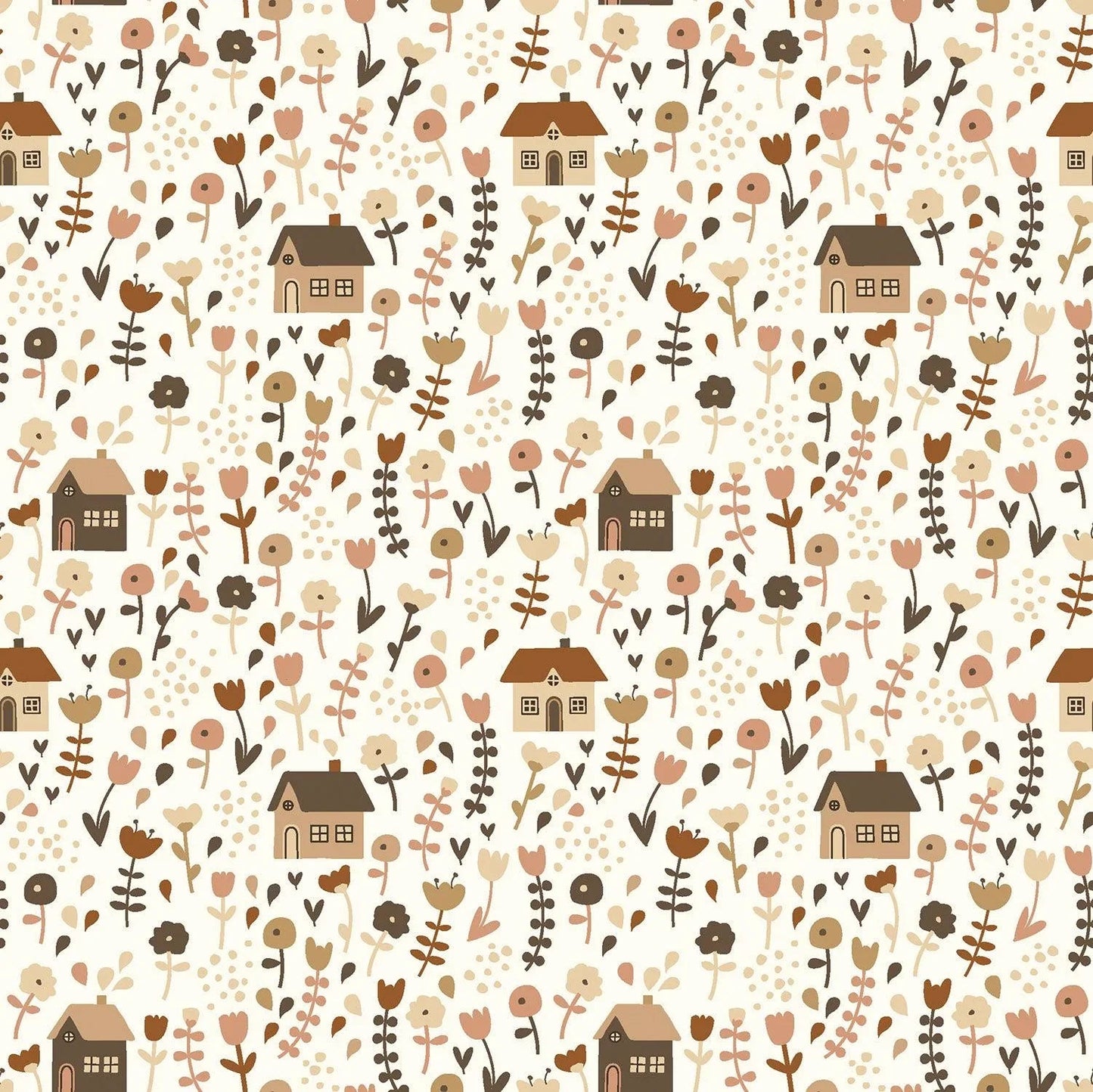 Jersey Blumen & Häuser Meterware - elli&else