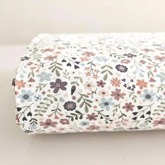 Jersey Blüten und Blätter - Stoff bei elli&else