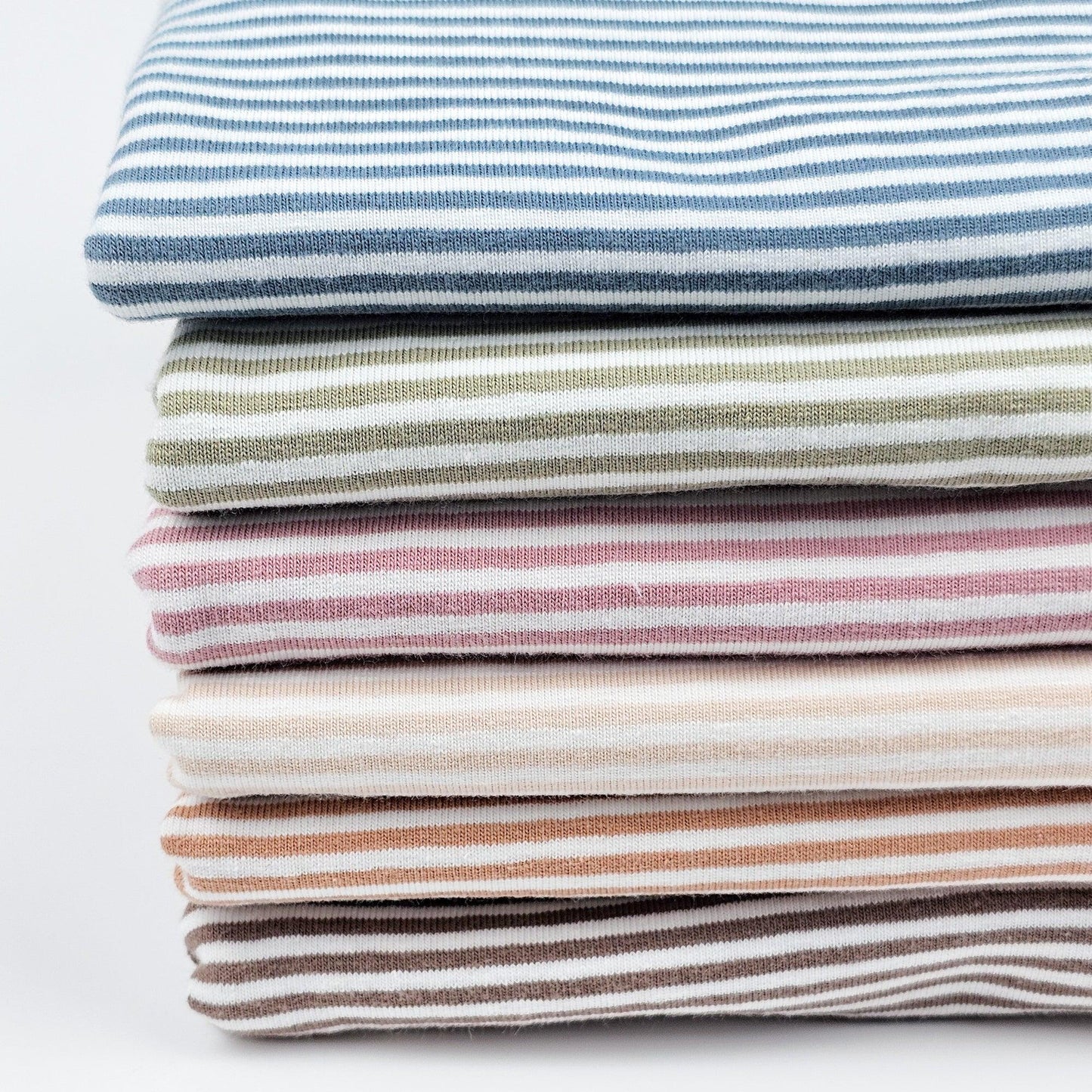 Jersey Streifen stoneblue Meterware - elli&else