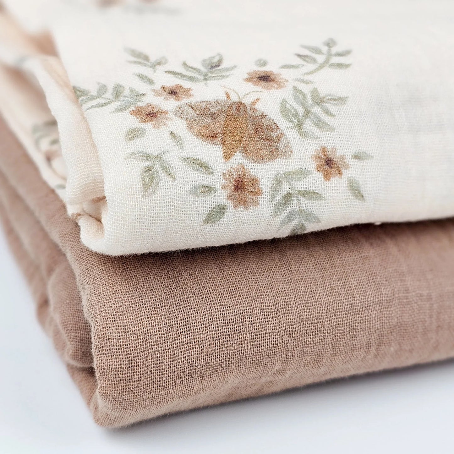 Musselin Blumen & Motten Meterware - elli&else