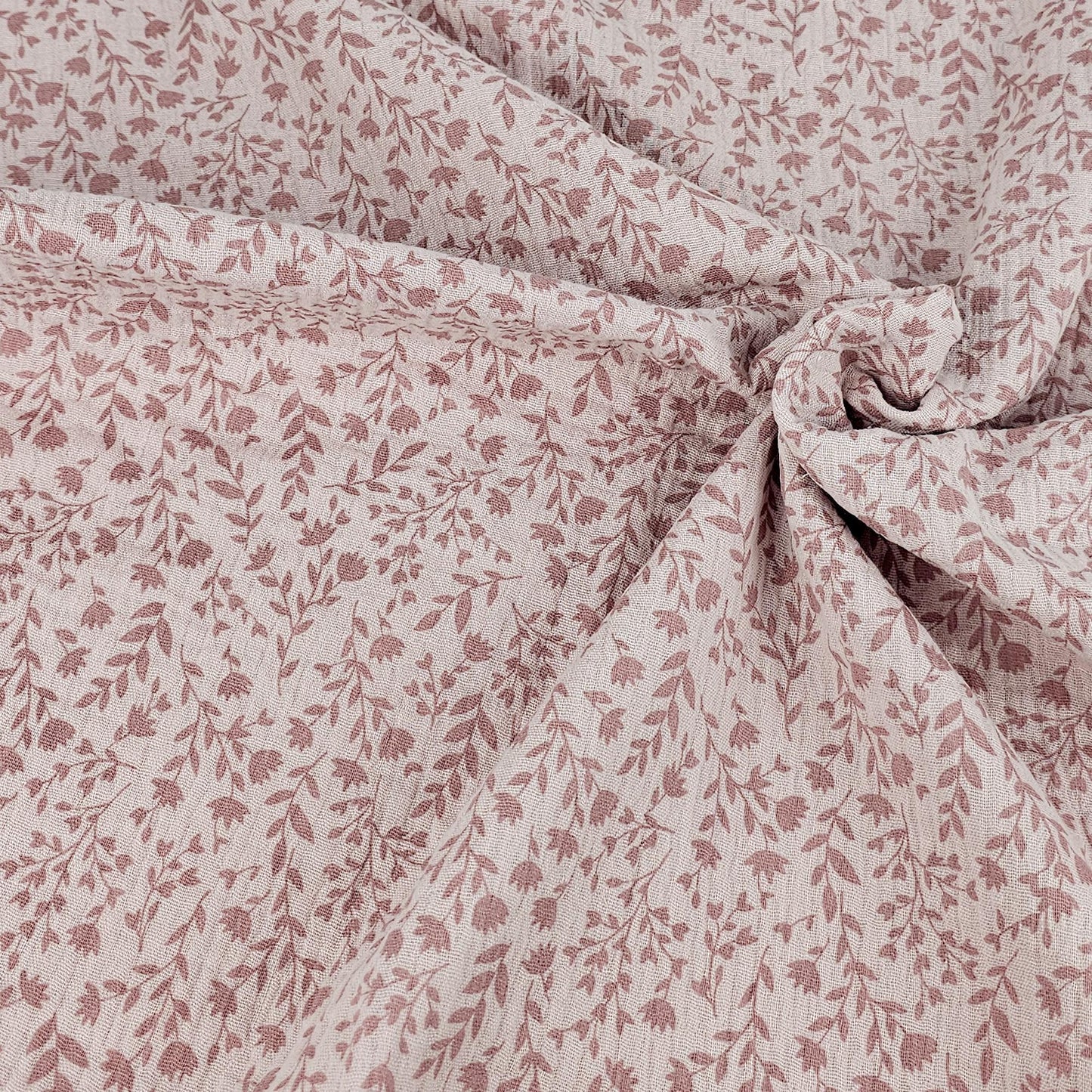 Musselin Blumenprint altrosé Meterware - elli&else