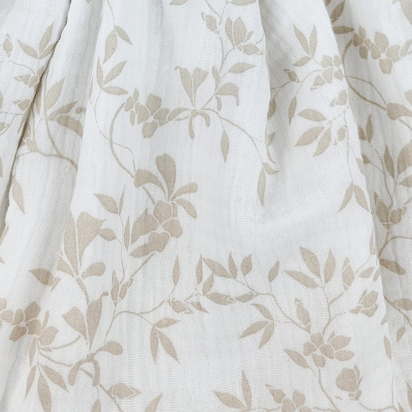Musselin Blumenprint beige Meterware - elli&else