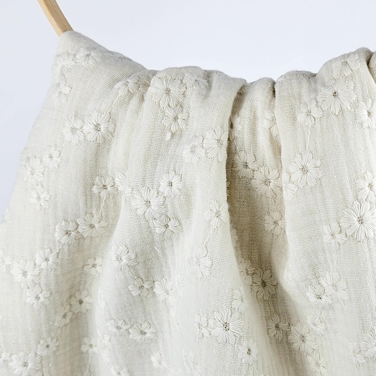 Musselin Embrodery naturweiß Meterware - elli&else