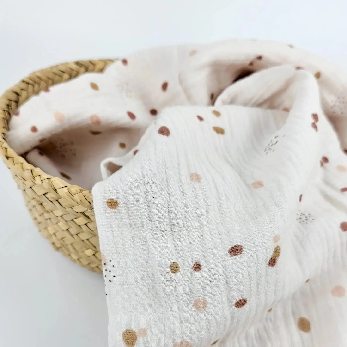 Musselin Konfetti beige - Stoff bei elli&else