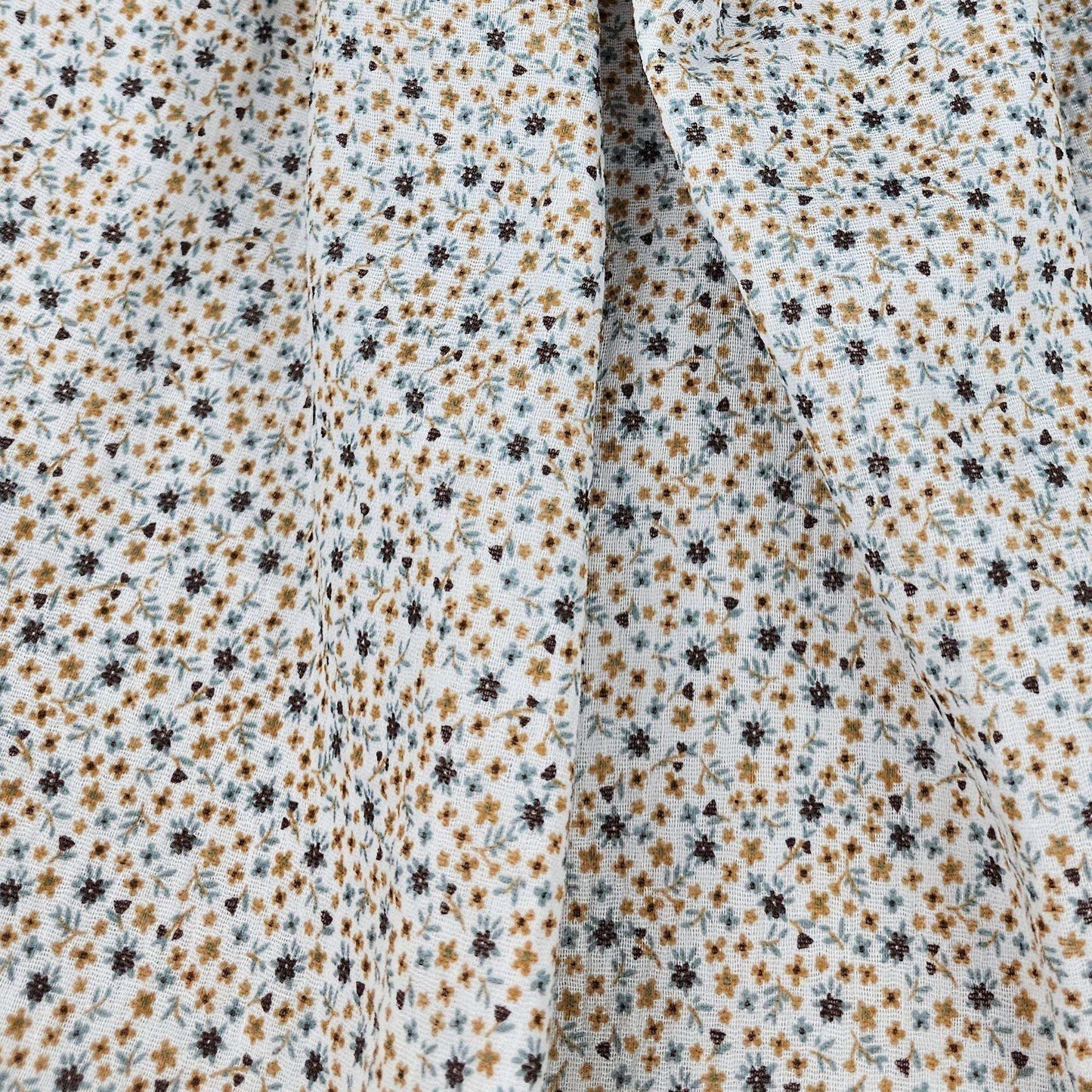 Musselin Millefleurs kakao - Stoff bei elli&else