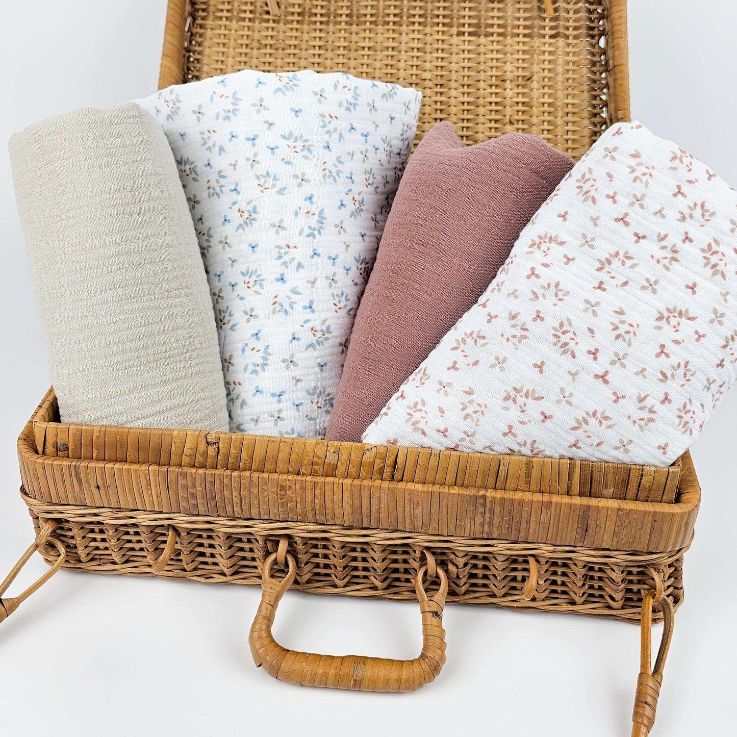 Musselin Mini Blümchen rosé - Stoff bei elli&else