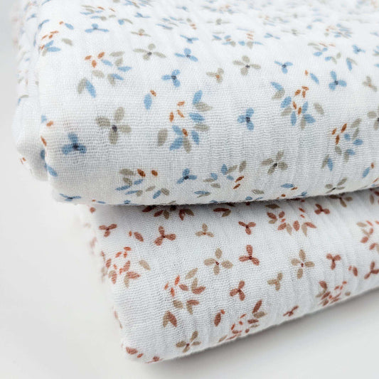 Musselin Mini Blümchen rosé - Stoff bei elli&else