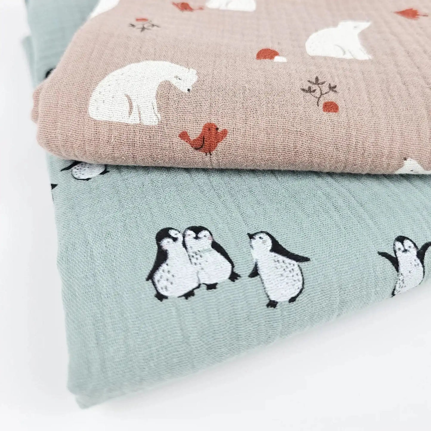 Musselin Pinguine - Stoff bei elli&else