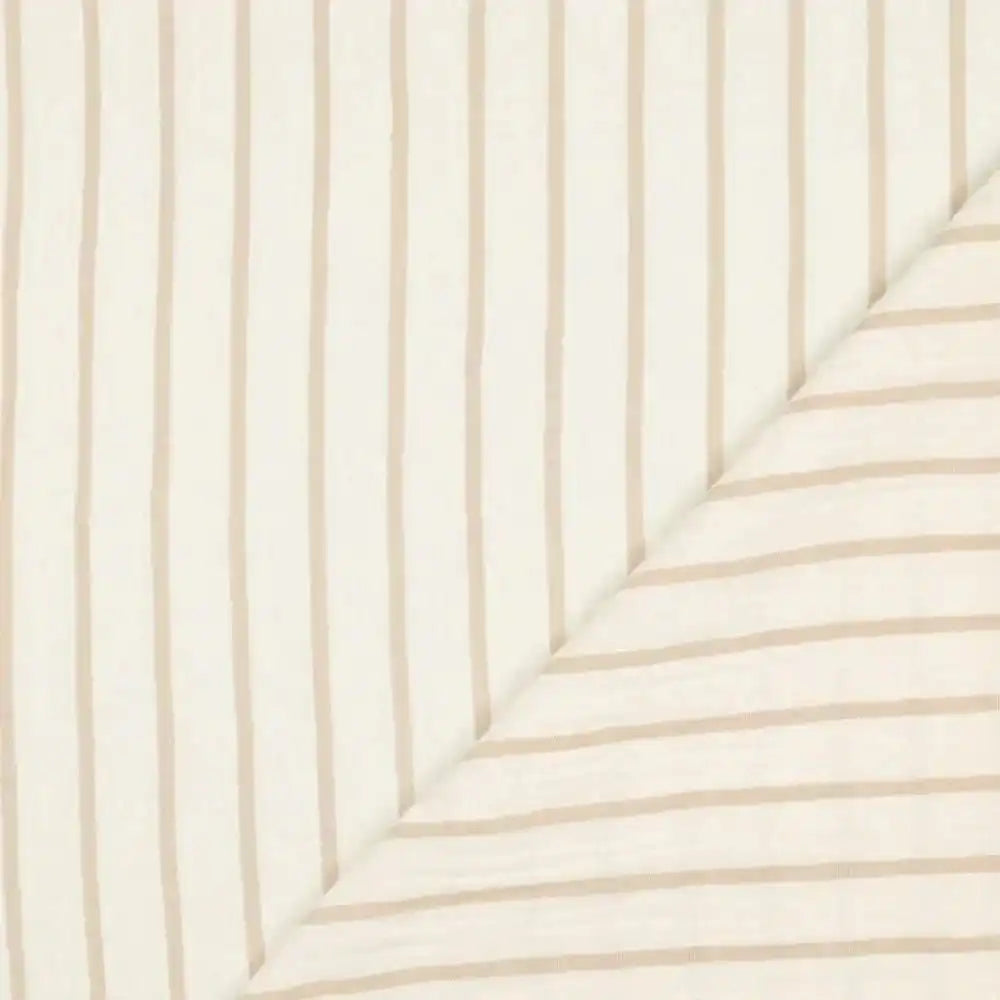 Musselin Streifen beige - Stoff bei elli&else