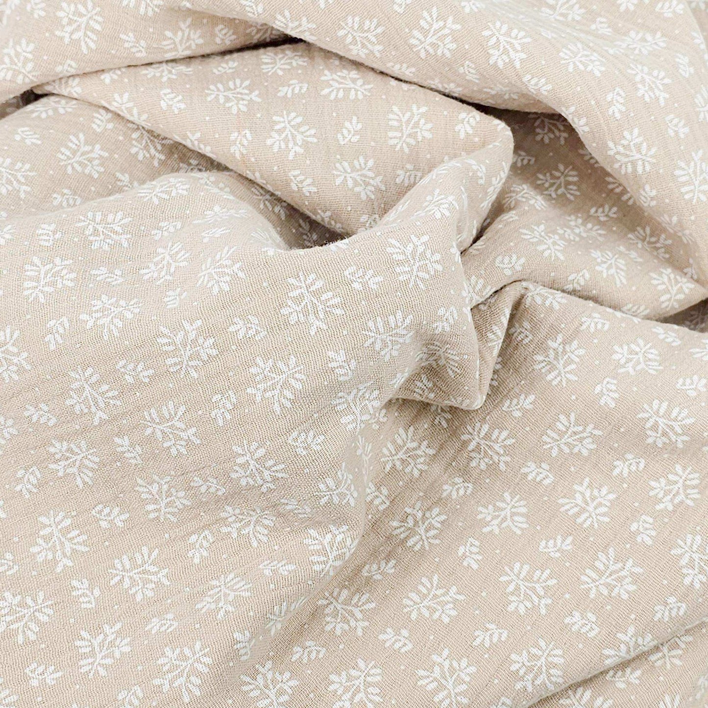 Musselin Zweige beige - Stoff bei elli&else