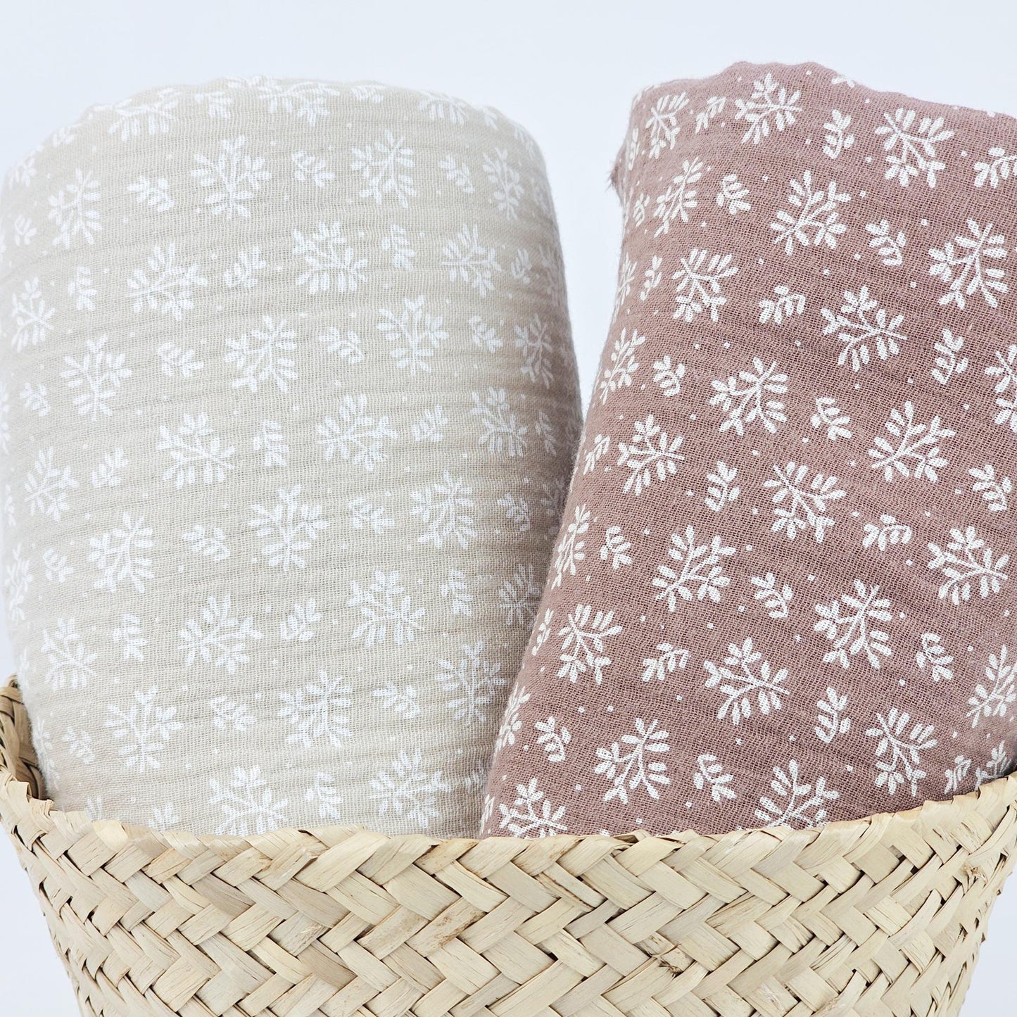 Musselin Zweige kastanie Meterware - elli&else